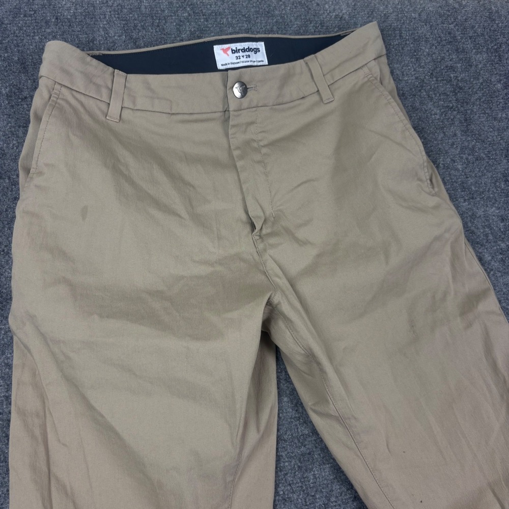 Birddogs Khaki Chino Pants Mens 32x28 Tan Stretch Cotton Nylon Blend Trousers